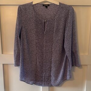 Roz & Ali Lavender Textured Blouse